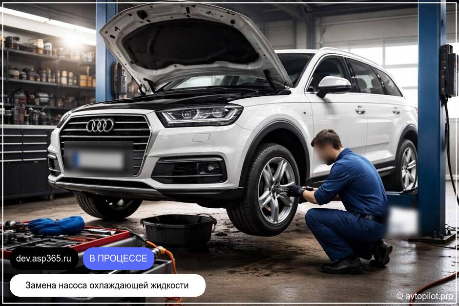  Проблема с охлаждением двигателя Audi Кью 7 – диагностика и замена насоса 